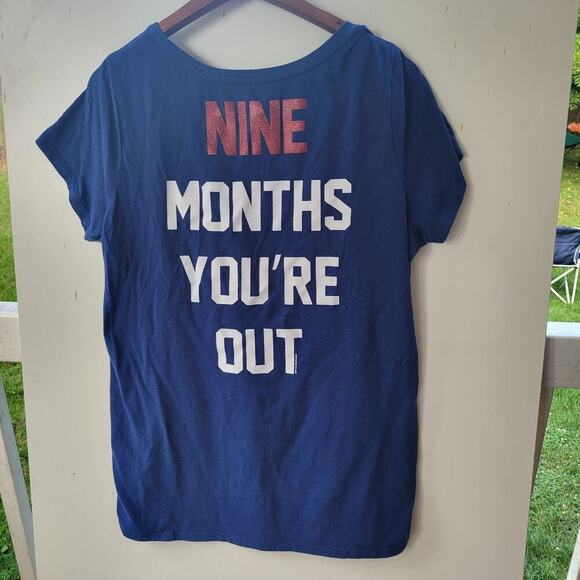 Cleavland Indians MLB Maturnity Tee Shirt Women’s XL 9 Months Your Out - Picture 6 of 6